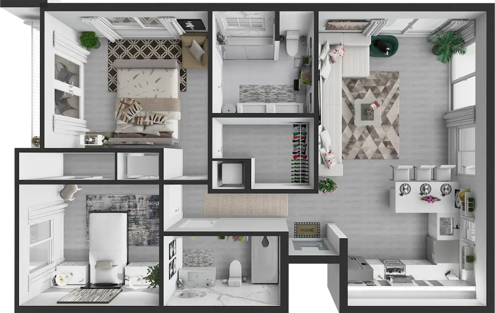 Sapphire 3D floor plan