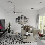 small thumbnail image of beautiful and modern livingroom view for the Onyx model Pompano Pointe Residential